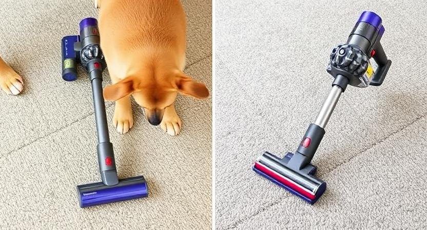 Dyson's laser reveals hidden debris, while Shark's self-cleaning brush saves maintenance time.