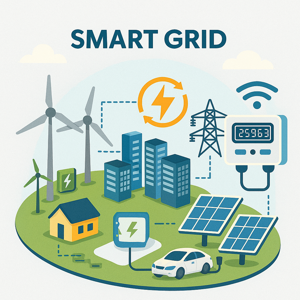 Modern Smart Grid Control Center with Real-Time Energy Data